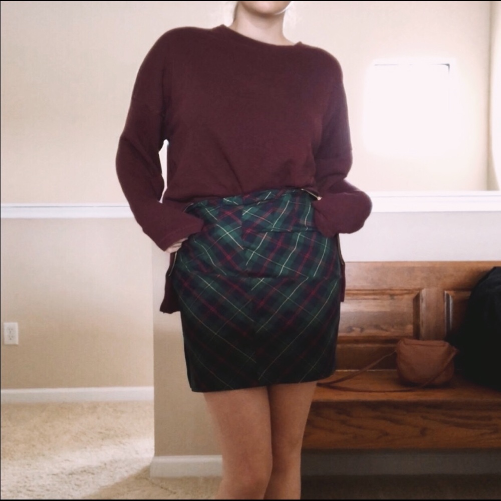 Maroon Sweater W/ Zipper Detail